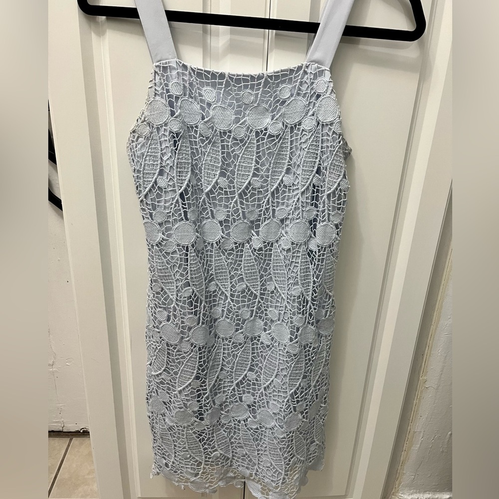 Club Monaco Light Blue Lace Mini Dress